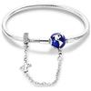 Hapour Bracciale Charms in Argento 925 per Donne Farfalla Migliore Amico Cuore Luna e Stella Bracciale Charms a Catena di Serpente con 5A Cubic Zirconia
