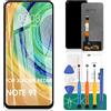 SRJTEK Per Xiaomi Redmi Note 9T Sostituzione Dello Schermo Per Redmi Note 9 5G Display LCD Per Redmi Note 9T Touch Screen M2007J22G M2007J22C Digitizer Assembly Kit di Riparazione (nero)