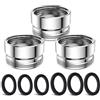 CNYMANY 3 Pezzi Corredo Dell'Adattatore Del Rubinetto, Maschio M22mm a Femmina M20mm Filo conduttore Kit adattatore per aeratore da cucina adattatore per rubinetto del lavandino Tubo per filtro dell'acqua