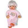 BABY born for babies Sleepy Rose - Morbida bambola di 30 cm - Con corpo rosa e sonaglio integrato - Bambola di stoffa con cappellino fisso - Adatta ai neonati