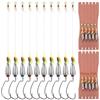 Gosknor 10 Pezzi Kit da Pesca Texas Rig, Kit Pronto per la Pesca Texas Rigs Texas Rigs Pre-Armati con Peso Amo e Lenza per la Pesca al Black Bass in Acqua Salata e Dolce