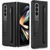 yanzi Compatibile con SamSung Galaxy Z Fold 4-5G Cellulare Cover(Nero) Custodia S Pen Slot Ultra Sottile PU Pelle Supporto Bumper Antiurto Protezione Case+3D Vetro Temperato Pellicola Protettiva-2022