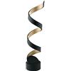 Shop-day Lampada da Tavolo simil nastro Alluminio Nero Oro Led 12 watt Luce Naturale
