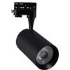 LEDKIA LIGHTING - Faretto LED Binario Trifase 30W Vulcan | 3000 lm Flusso Luminoso | Luce Calda 3000K | Durata 40.000 Ore | Installazione Flessibile, Nero, Policarbonato Alluminio