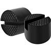 JEEZAO 2 Pezzo Universale Tampone Martinetto idraulico in Gomma per Cric Sollevatore Auto Ponte con Scanalatura Spessori,Resistere a 3 Tonnellate, 48 mm di Diametro (nero)