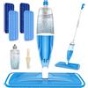 EXEGO Scopa Lavapavimenti a Spruzzo - EXEGO Mocio Spray Mop Lavapavimenti Professionale con 440ML,4x Cuscinetti Riutilizzabili in Microfibra lavapavimenti a spruzzo per Cucina, Legno Duro,Laminato, Ceramica