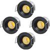 HVZUM Set di 4 mini faretti da incasso a LED da 3 W, piccoli faretti con trasformatore (sostituibile), per armadietto, cucina, soggiorno, per camera di vetro(bianco caldo C)