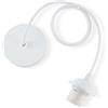 Vecys 1Pezzi E27 Lampada a Sospensione in Metallo, Portalampada a Sospensione con Cavo da 100 cm e Anello Vite, Porta Lampada da Soffitto per Bar, Caffetteria,Casa, Hotel(Bianco)