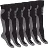 Footstar Calze termiche invernali al ginocchio da donna e da uomo, 6 paia, in spugna, Nero , 43-46