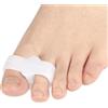 feifanshop 4 separatori in gel di silicone per dita dei piedi, per terapia di alluce valgo, prevenzione del dolore e rilassamento dei piedi, due dita, protezione per le palla, per uomo e bambino.