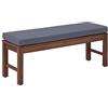 Amazon Aware - Panca da esterno imbottita in legno di acacia, finitura noce, portata 102 kg