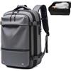 Generisch Vacpack, zaino da viaggio, 60 l, espandibile con compressione sottovuoto, borsa impermeabile, grigio., /
