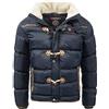Geographical Norway Giacca invernale da uomo trapuntata S - 7XL - Giacca calda foderata - Giacca invernale - Giacca invernale per l'autunno/autunno in bundle con UD Beanie, Navy Amonai, XXL