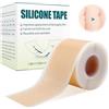 CharmChic Cerotti Silicone Cicatrici, Rotolo di Nastro in Cicatrici Silicone, Riutilizzabile Cicatrici da Silicone, Ammorbidisce e Leviga le Cicatrici Causate da Taglio Cesareo, Cheloidi, Acne(4CMx300CM)