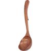 Fdit Cucchiaio da porridge, semplice mestolo in legno, manico comodo per pentole antiaderenti (cucchiaio medio curvo)