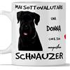Tazze Premium Tazza Schnauzer per colazione, the, tisana, caffè, cappuccino. Gadget tazza Mai Sottovalutare una Donna con un Cane schnauzer. Idea regalo originale