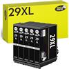 Happy Printer 5 XL cartucce compatibili con Epson 29XL Nero per XP235 XP240 XP245 XP247 XP255 XP257 XP330 XP332 XP335 XP342 XP345 XP350 XP352 XP355 XP430 XP432 XP435 XP442 XP445 XP452 XP455