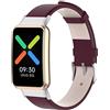 KUTEWEU Bracelet Compatibile con Oppo Watch Free, Sgancio Rapido Cinturino Strap PU Pelle Cinturino in Cinghia Bracciale Watchband per Oppo Watch Free Smartwatch Accessori - Uomini & Donne (Viola)