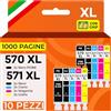 Supply Guy 10 XL cartucce per stampanti compatibile con Canon PGI-570 CLI-571 Pixma MG5750 MG5751 MG5752 MG5753 MG6850 MG6851 MG6852 MG6853 TS5050 TS5051 TS5053 TS5055 TS6050 TS6051 TS6052