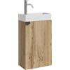 Badplaats B.V. Apollo - Mobili da bagno per WC, 40 x 22 cm, rovere chiaro