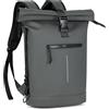Lekeinchi Zaino Rolltop Uomo Donna Porta PC 17 Pollici | Zaino Impermeabile Uomo Donna - Rains Zaino con Strisce Riflettenti - Zaino da Viaggio Espandibile - Casual Lavoro Università - Grigio