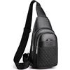 WenbonesBorsello Uomo Tracolla Zaino Monospalla Uomo Pelle Borsa a Tracolla Piccolo Impermeabile Spalla Sling Bag Piccolo Crossbody per Lavoro,Sport e Tempo Libero, Ciclismo, Sport e Viaggi
