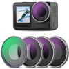 NEEWER Set di filtri ND compatibili con DJI Osmo Action 5 PRO/Action 4, confezione da 4 ND8, ND16, ND32, CPL, kit di filtri polarizzati a densità neutra, accessori per lenti per action camera