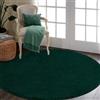RTBQJ-AT Tappeto Rotondo, Tappeti per Zona Soggiorno in Morbida Microfibra Lavabili per Camera da Letto, Tappeto Moderno Soffice Shaggy Verde, 80cm