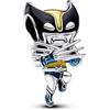 PANDORA Ciondolo di Wolverine della Marvel in argento 9 con smalto nero, giallo e blu