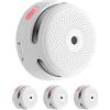 X-Sense Rilevatori di Fumo Wi-Fi, Stazione Base SBS50 Richiesta, Sensori di Fumo Compatibile con l'App X-Sense Home Security,10 Anni di Durata, EN14604, XS01-M, Confezione da 3