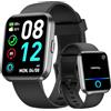 Fitpolo Smartwatch Uomo Donna, [2024 Nuovo] 1.8 Orologio Smartwatch Fitness IP68 Effettua/Risposta Chiamate 110+ Sportive,Contapassi/Sonno/SpO2, Compatibile con Samsung/Xiaomi/Huawei/Oppo/iPhone