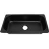 banapoy Lavandino 325X176X65Mm Acciaio Inossidabile Lavandino Incasso Lavello Sottopiano con Uscita da 40 Mm per Roulotte, Barca, Incorporato Lavandino Lavaggio (Nero verniciato