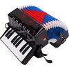 Zunate Fisarmonica a Piano 17 Tasti 8 Bassi Strumento Musicale con Cinturino in Pelle Retrattile, Strumenti a Molla per Allenamento Ritmico per Principianti e Studenti di Fisarmonica