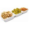 Nerthus FIH 521 vassoio porcellana aperitivi 3 scomparti snack