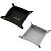 WisePoint Svuotatasche 2 PZ, PU Leather Vassoio Portaoggetti per gli Uomini e le Donne, Elegante Vassoio Piccolo per Soggiorno, Camera da Letto, Sala Studio, Ufficio (nero+grigio)