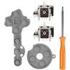 PUSOKEI Pad in Gomma Conduttiva in Silicone per Controller, Sostituzione Pulsanti a Bilanciere Controller Gamepad Riparazione con Cacciavite