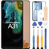 ARSSLY Schermo LCD per Samsung Galaxy A31 Display per SM-A315F SM-A315F/DS SM-A315G/DS SM-A315G SM-A315N 6.4 Digitizer Touch Screen Assembly con Strumenti