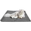Newpop Grigia Coperta Riscaldante per Cani, Tappeto Gatto Termica Invernale, Tappetino Termico Gatti, Cuscino per Cane, Copertine per Cani, Regali per Gatti, per Uso Interno Esterno, Coton Perlato.
