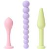 AMAZBEE 3PCS Butt Plug Training Set Perline anali femminili in silicone per la dilatazione anale Piccolo plug anale Massaggiatore della prostata Giocattoli sessuali per adulti (3pcs)