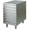 Forcold Cassettiera inox Forcar-Forcold per contenitori impasti pizza. CAS7-FC