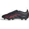 adidas Predator League Fold-Over Tongue Firm Multi Ground Football Boots, Scarpe da Calcio Unisex-Adulto, Core Black/Grey Four/Lucid Red, 48 EU