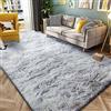 Calore Tappeto Salotto, Peloso Tappeti Moderni Soggiorno, Moderno Tappeto Camera da Letto, Shaggy Tappeti Morbido e Soffice per la Camera (grigio bianco, 200 x 250 cm)