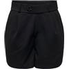 ONLY Shorts Donna High Waist Pantaloncini Button-Detail Comodi Eleganti Pantaloni Estivi, Colore:Nero-3, Taglia:XS