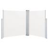 vidaXL Tenda da Sole Laterale Retrattile per Patio Privacy Automatica Schermo Parasole Frangivento 140x600 cm in Tessuto PU Crema Telaio in Ferro