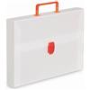 Favorit Valigetta portadocumenti Favorit a una chiusura polionda cannettato bianco trasparente 27x38 cm dorso 5 cm - 100501