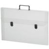 Favorit Valigetta portadisegni Favorit a due chiusure polionda cannettato bianco trasparente 52x73 cm dorso 3 cm - 10050