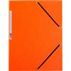 Q-Connect Cartellina a 3 lembi con elastico Q-Connect 24,3x32 cm cartoncino manilla 375 g/m² arancio - KF02170