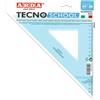 Arda Squadra ARDA Linea Tecnoschool polistirolo termoresistente azzurro trasparente 45° cm 30 - 40130SS