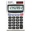 Sharp Calcolatrice tascabile a doppia alimentazione SHARP con display a 12 cifre argento - EL 379 SB