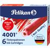 Pelikan Cartuccia per stilografica Pelikan TP/6 rosso brillante astuccio da 6 - 400142567